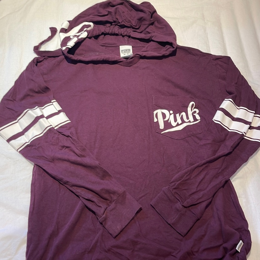 Victoria’s Secret PINK - Drawstring Varsity Logo Hoodie in XS